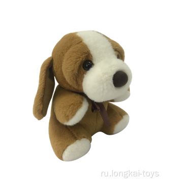 Плюшевая коричневая игрушка для собак